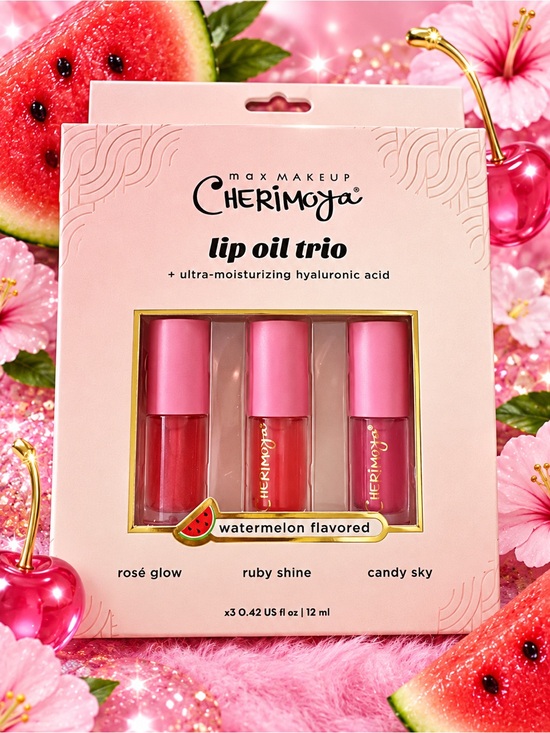 Other - Lip Oil Trio - Watermelon Flavored (Rosé Glow, Ruby Shine, Candy Sky)
